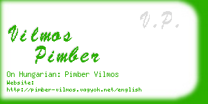 vilmos pimber business card